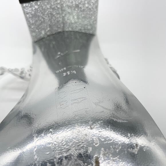 Giuseppe Zanotti Womens Size 38.5 Crystal-Embellished PVC Mules Sandals Silver - Picture 9 of 11